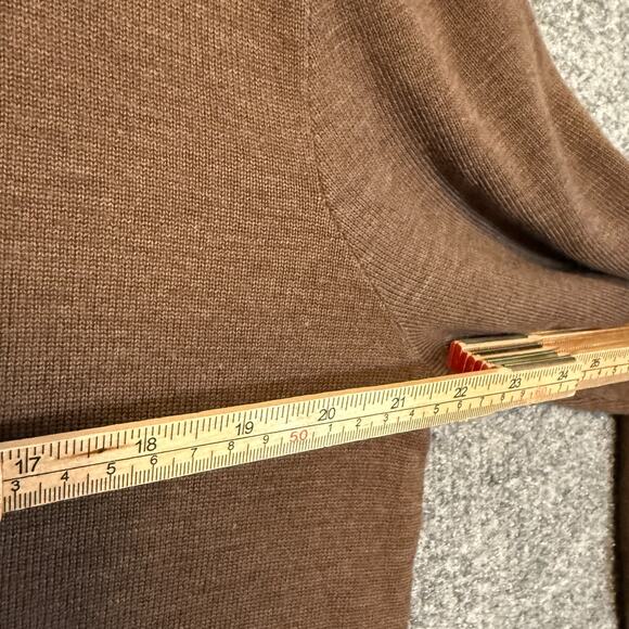 Polo Ralph Lauren Sweater Mens Medium Brown Crewneck Wool Knit Red Pony Pullover - Picture 10 of 10